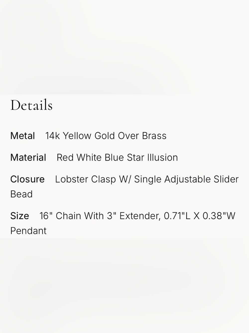 NWT - Kendra Scott Elisa USA Necklace - Picture 5 of 7